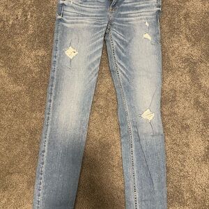 Hollister Light Blue Distressed Skinny Jeans